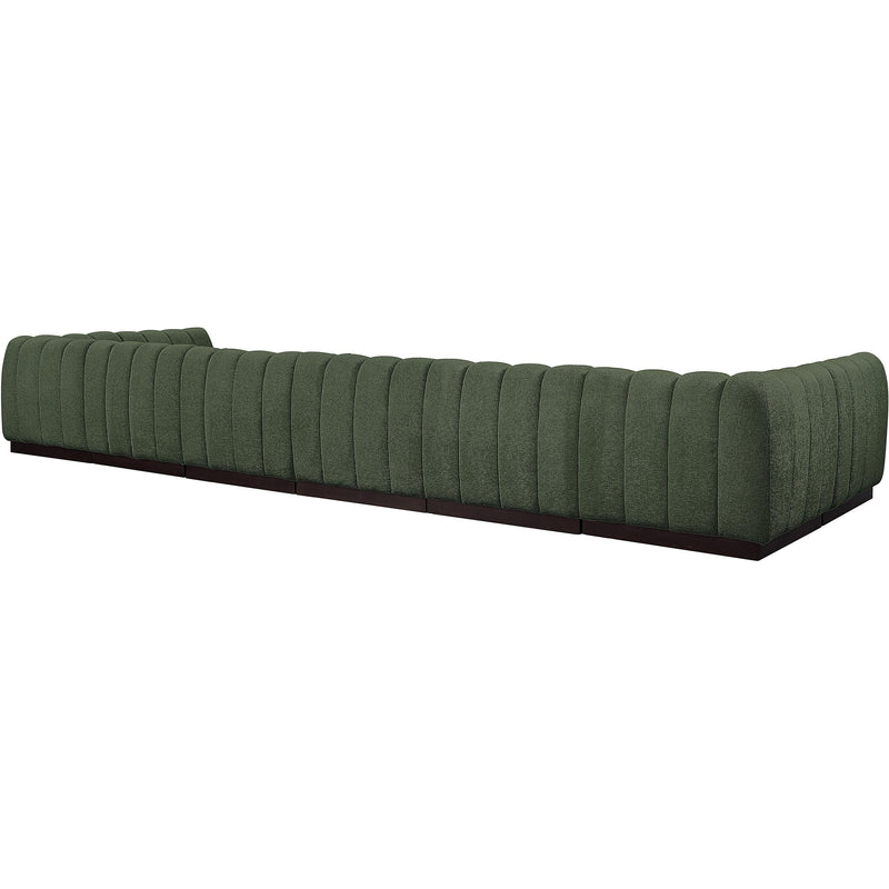 Meridian Quinn Green Chenille Fabric Modular Sectional IMAGE 6