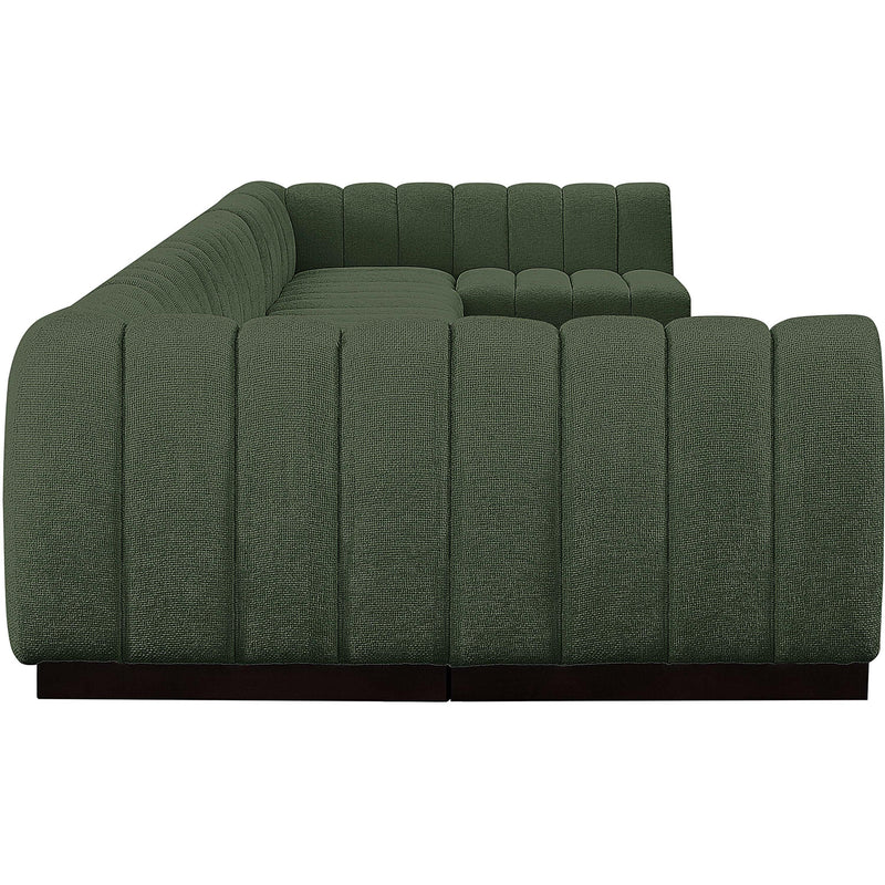 Meridian Quinn Green Chenille Fabric Modular Sectional IMAGE 7