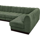 Meridian Quinn Green Chenille Fabric Modular Sectional IMAGE 10
