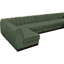 Meridian Quinn Green Chenille Fabric Modular Sectional IMAGE 13