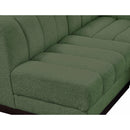Meridian Quinn Green Chenille Fabric Modular Sectional IMAGE 14