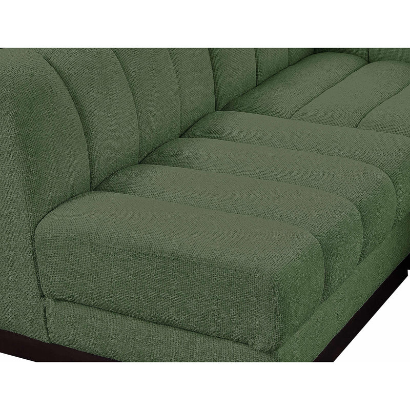 Meridian Quinn Green Chenille Fabric Modular Sectional IMAGE 14