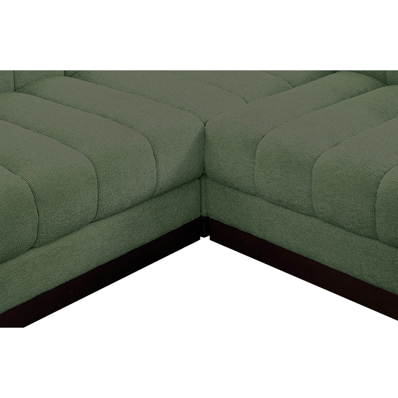 Meridian Quinn Green Chenille Fabric Modular Sectional IMAGE 15