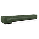 Meridian Quinn Green Chenille Fabric Modular Sectional IMAGE 17