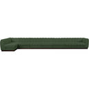 Meridian Quinn Green Chenille Fabric Modular Sectional IMAGE 4