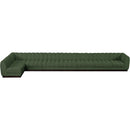 Meridian Quinn Green Chenille Fabric Modular Sectional IMAGE 5