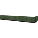 Meridian Quinn Green Chenille Fabric Modular Sectional IMAGE 6