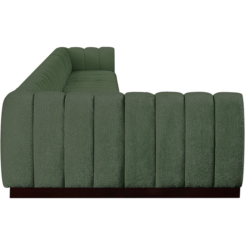 Meridian Quinn Green Chenille Fabric Modular Sectional IMAGE 7