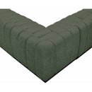 Meridian Quinn Green Chenille Fabric Modular Sectional IMAGE 10