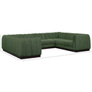 Meridian Quinn Green Chenille Fabric Modular Sectional IMAGE 15