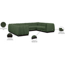 Meridian Quinn Green Chenille Fabric Modular Sectional IMAGE 16