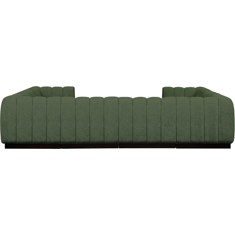 Meridian Quinn Green Chenille Fabric Modular Sectional IMAGE 3