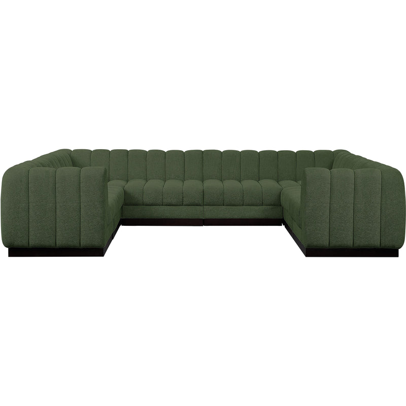 Meridian Quinn Green Chenille Fabric Modular Sectional IMAGE 4