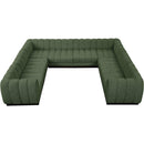 Meridian Quinn Green Chenille Fabric Modular Sectional IMAGE 5