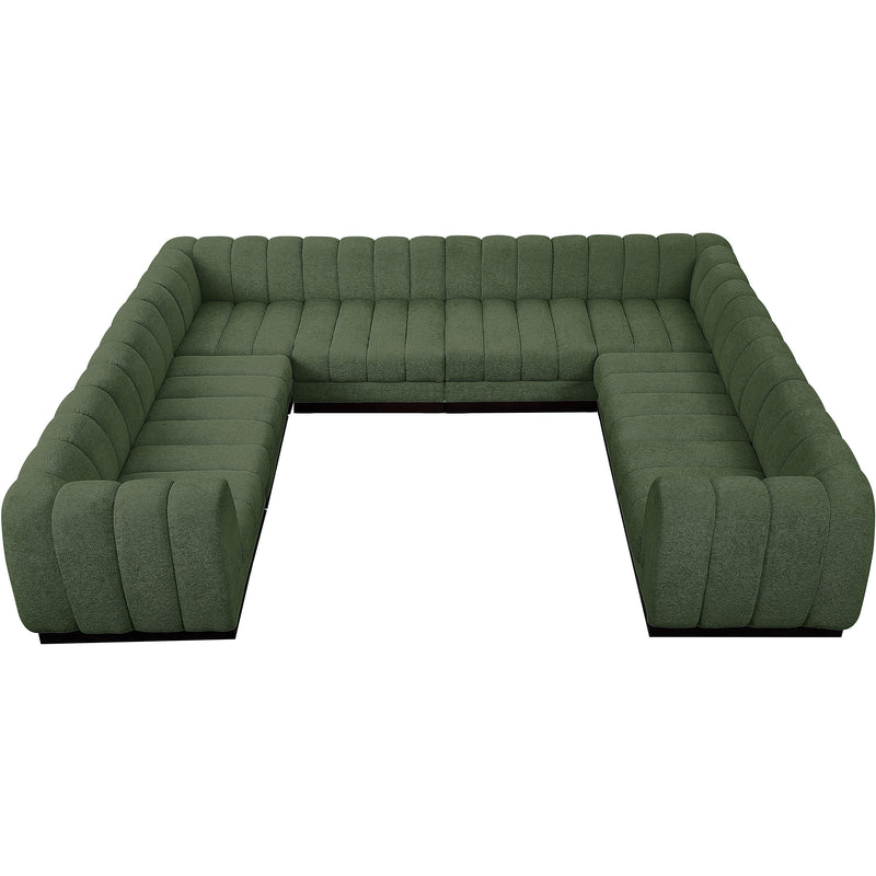 Meridian Quinn Green Chenille Fabric Modular Sectional IMAGE 5
