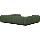 Meridian Quinn Green Chenille Fabric Modular Sectional IMAGE 6