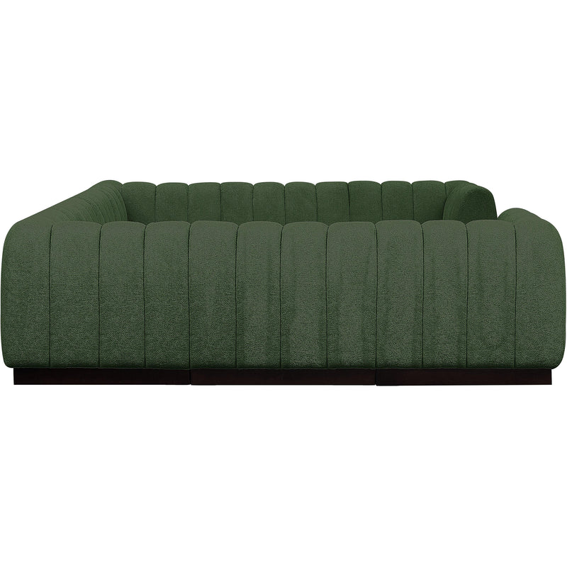 Meridian Quinn Green Chenille Fabric Modular Sectional IMAGE 7