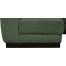 Meridian Quinn Green Chenille Fabric Modular Sectional IMAGE 11
