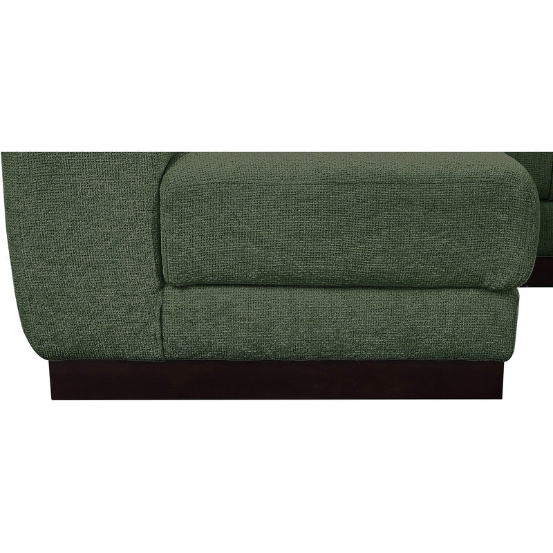 Meridian Quinn Green Chenille Fabric Modular Sectional IMAGE 11