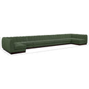 Meridian Quinn Green Chenille Fabric Modular Sectional IMAGE 17
