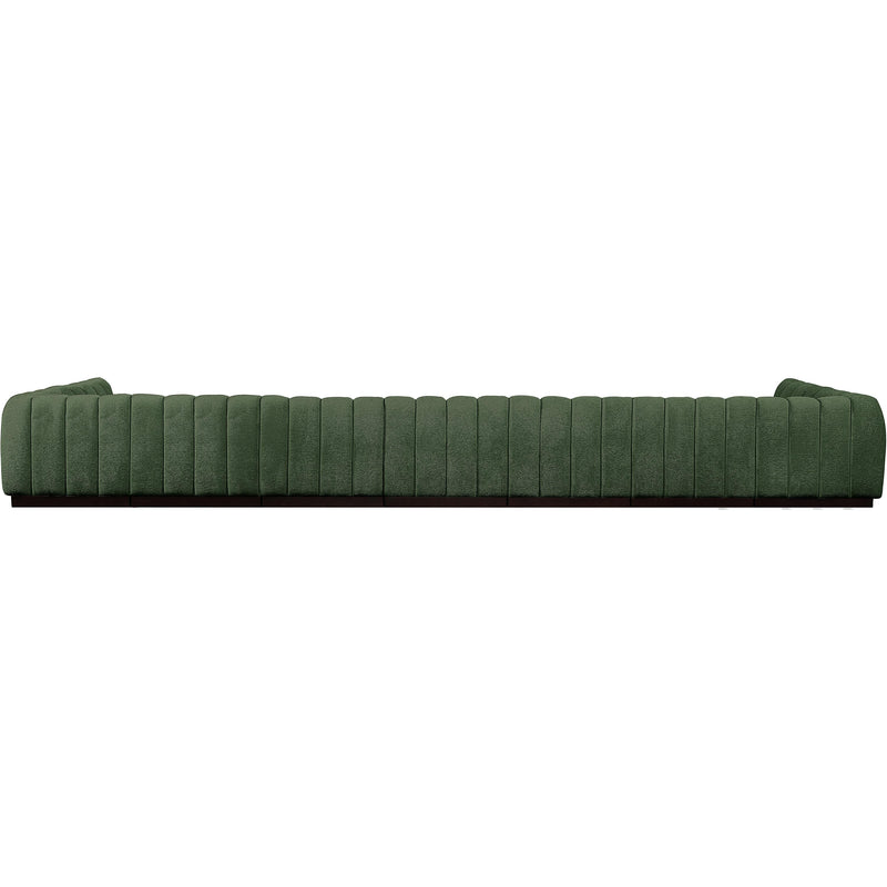 Meridian Quinn Green Chenille Fabric Modular Sectional IMAGE 3