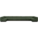 Meridian Quinn Green Chenille Fabric Modular Sectional IMAGE 4