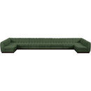 Meridian Quinn Green Chenille Fabric Modular Sectional IMAGE 5