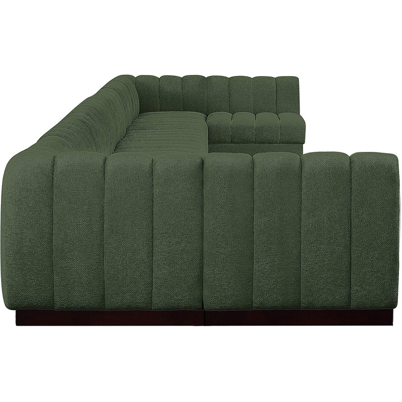 Meridian Quinn Green Chenille Fabric Modular Sectional IMAGE 7