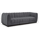 Meridian Quinn Grey Chenille Fabric Modular Sofa IMAGE 11