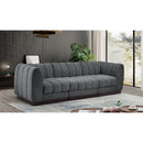 Meridian Quinn Grey Chenille Fabric Modular Sofa IMAGE 2