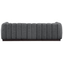Meridian Quinn Grey Chenille Fabric Modular Sofa IMAGE 3