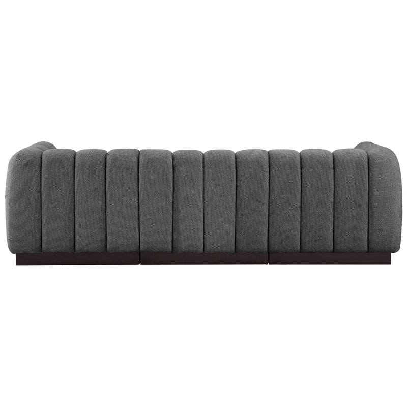 Meridian Quinn Grey Chenille Fabric Modular Sofa IMAGE 3
