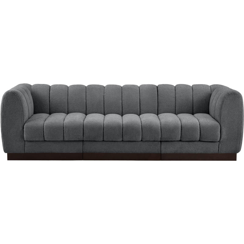 Meridian Quinn Grey Chenille Fabric Modular Sofa IMAGE 4