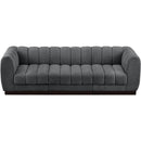 Meridian Quinn Grey Chenille Fabric Modular Sofa IMAGE 5