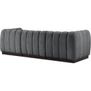 Meridian Quinn Grey Chenille Fabric Modular Sofa IMAGE 6