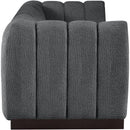 Meridian Quinn Grey Chenille Fabric Modular Sofa IMAGE 7