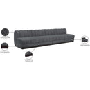 Meridian Quinn Grey Chenille Fabric Modular Sofa IMAGE 10
