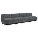 Meridian Quinn Grey Chenille Fabric Modular Sofa IMAGE 11