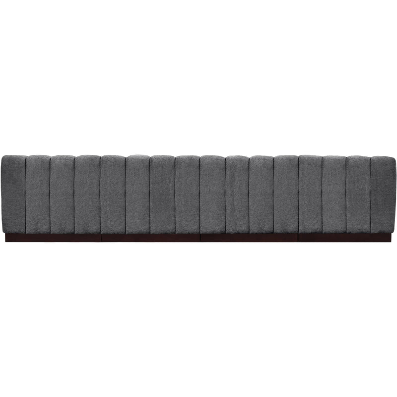 Meridian Quinn Grey Chenille Fabric Modular Sofa IMAGE 3
