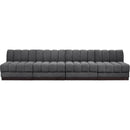 Meridian Quinn Grey Chenille Fabric Modular Sofa IMAGE 4