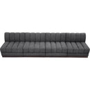 Meridian Quinn Grey Chenille Fabric Modular Sofa IMAGE 5