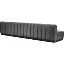 Meridian Quinn Grey Chenille Fabric Modular Sofa IMAGE 6