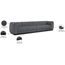 Meridian Quinn Grey Chenille Fabric Modular Sofa IMAGE 10
