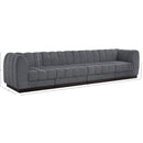 Meridian Quinn Grey Chenille Fabric Modular Sofa IMAGE 11