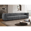Meridian Quinn Grey Chenille Fabric Modular Sofa IMAGE 2