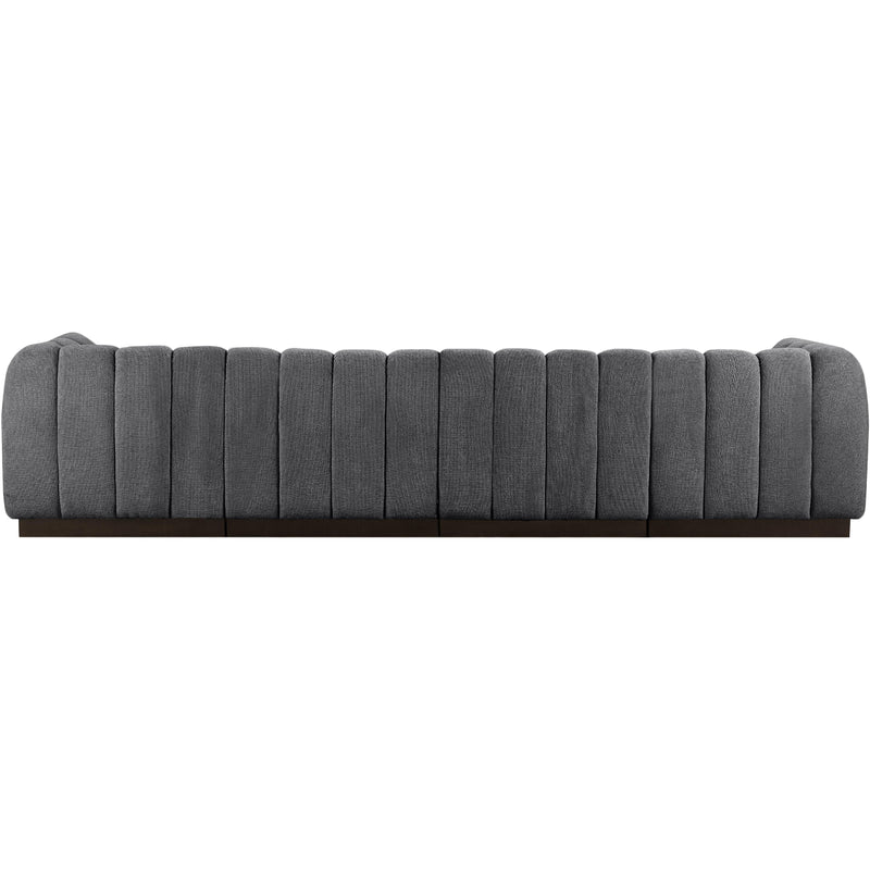 Meridian Quinn Grey Chenille Fabric Modular Sofa IMAGE 3