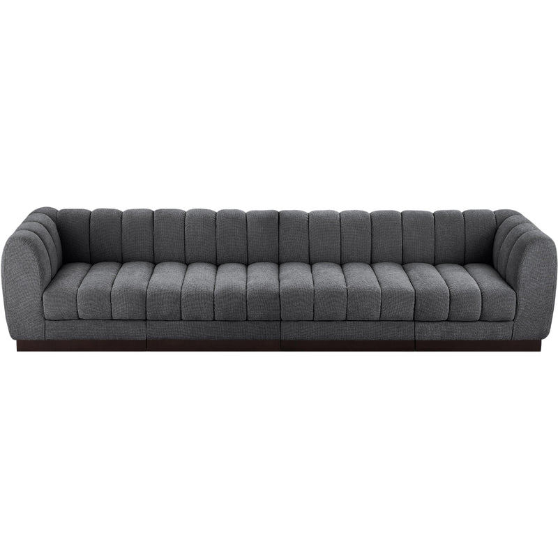 Meridian Quinn Grey Chenille Fabric Modular Sofa IMAGE 5