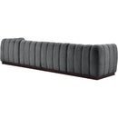 Meridian Quinn Grey Chenille Fabric Modular Sofa IMAGE 6