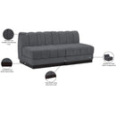 Meridian Quinn Grey Chenille Fabric Modular Sofa IMAGE 10