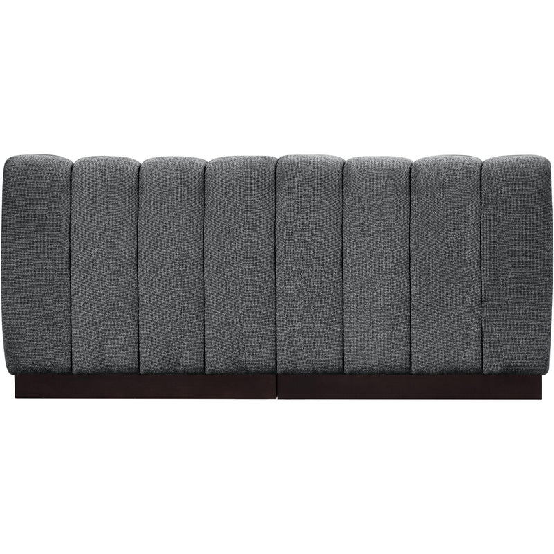 Meridian Quinn Grey Chenille Fabric Modular Sofa IMAGE 3